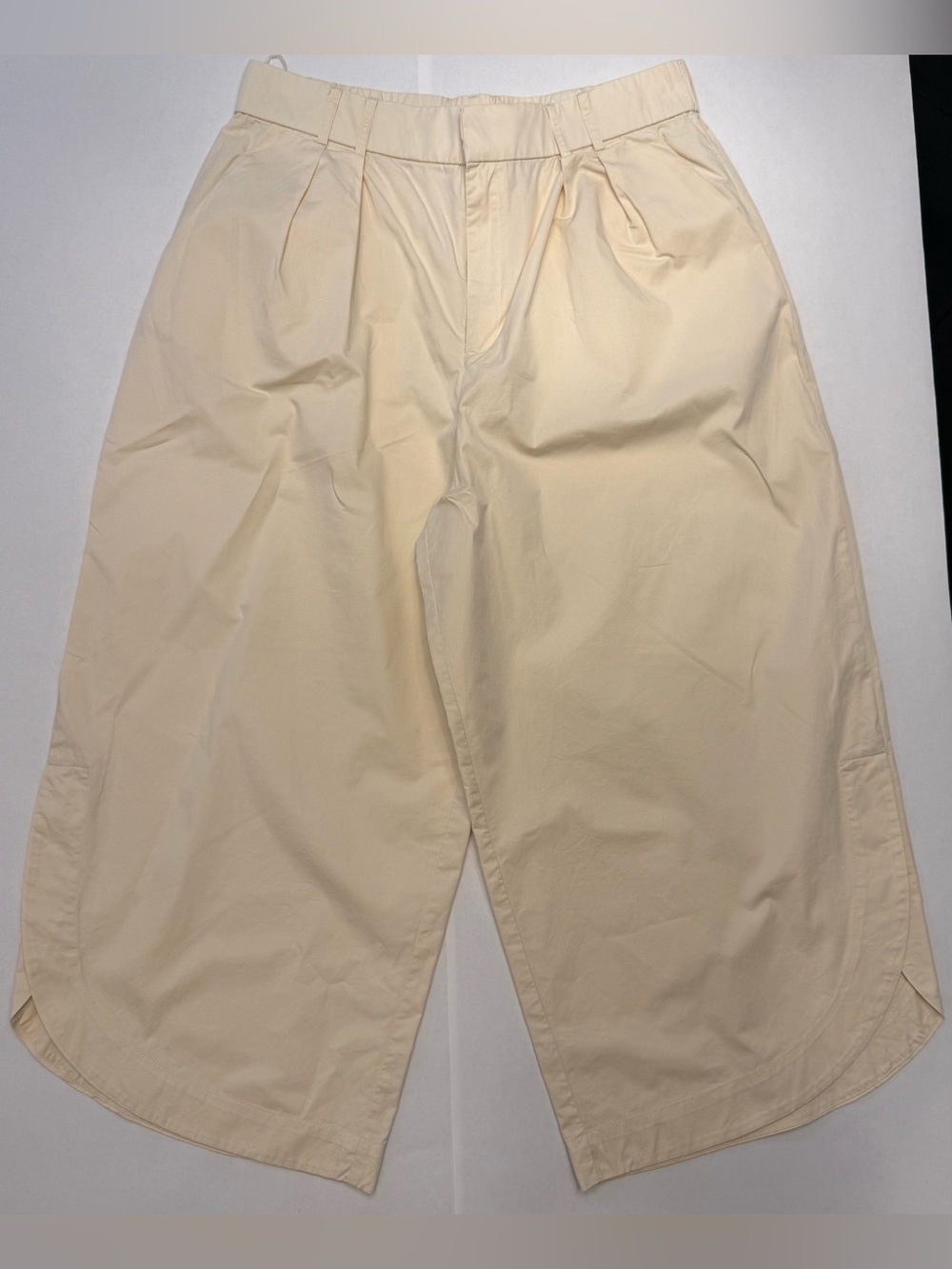 Anthropologie Mare Mare High-Rise Pleated Trousers in Light Beige